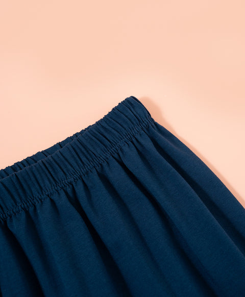 Cookies d'amore Long Sleeves Top With Pants Set-Dark Blue