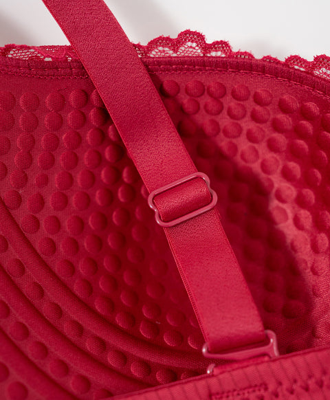 Spring Lace 3/4 Cup Full Coverage Wireless Bra