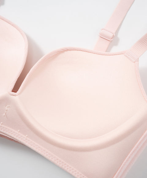 Blush Nightfall Jacquard 3/4 Cup Wireless Push Up Bra