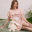 Little Bunny Polyester Cotton Short Sleeves Sleep Dress