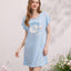Hide a Sheep Polyester Cotton Short Sleeves Sleep Dress