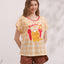 Meow Dessert Time Short Sleeves Polyester Cotton Top & Bottom Sleep Set
