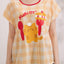 Meow Dessert Time Short Sleeves Polyester Cotton Top & Bottom Sleep Set