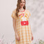 Meow Dessert Time Polyester Cotton Short Sleeves Sleep Dress