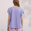 Sweet Cat Bow Bow Short Sleeves Polyester Cotton Top & Bottom Sleep Set