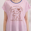Love Happy Sweet Polyester Cotton Short Sleeves Top & Bottom Sleep Set