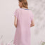 Love Happy Sweet Short Sleeves Polyester Cotton Sleep Dress