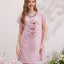 Love Happy Sweet Short Sleeves Polyester Cotton Sleep Dress
