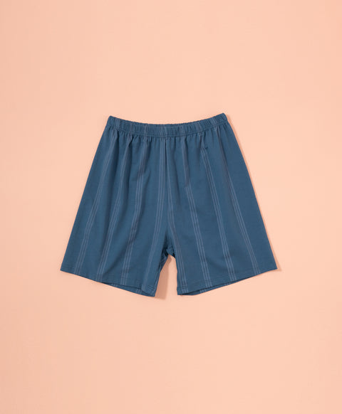 Cookies d'amore Satin Short Sleeve Top & Short PJ Set-Dark Blue