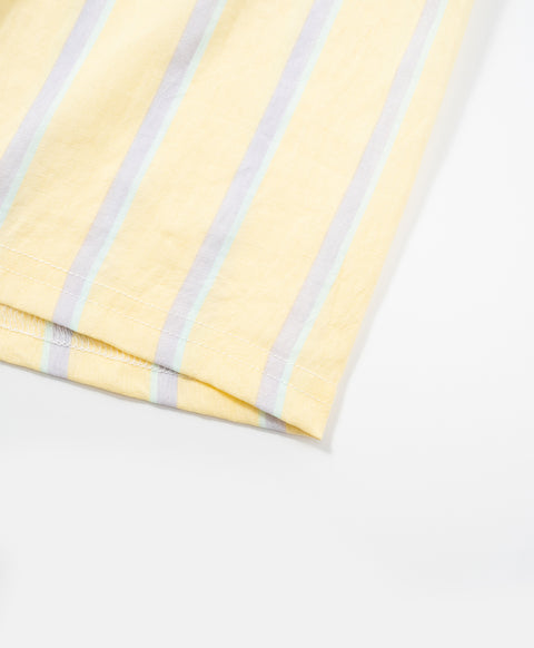 BedMood Mello No Tasks. Just Vibes Polyester PJ Short Sleeves Top & Shorts Set - Yellow