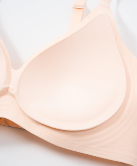 Marshmallow Kiss: Mirror Skin Triangle Wireless Bra with Back Hook – New & Improved