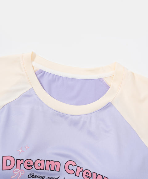 Hello Dream Crew Short Sleeves Padded Sleep Dress