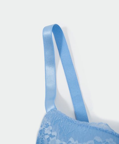 Lace Vintage Full Cup Coverage Underwired Bra (B Cup)