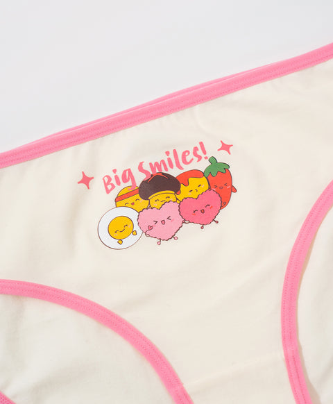 Mala-Twins 5pcs Mid Waist Midi Graphic Pack Panties Wonder Box