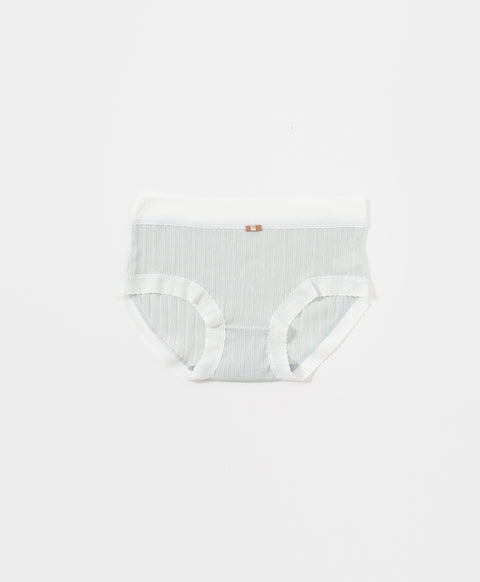 Delicate Bow Low Waist Hipster Ribbed Cotton Panties