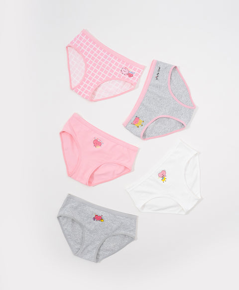 Yuki & Hattie Shopping Weekend 5-pack Low-waist Hipster Graphic Panties Wonder Box