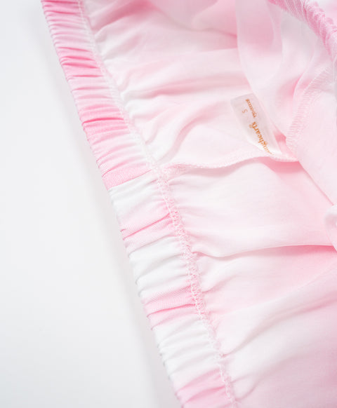BedMood Cremo & Mello Join The Late Morning Coffee Club Polyester PJ Short Sleeves Top & Long Pants Set - Pink