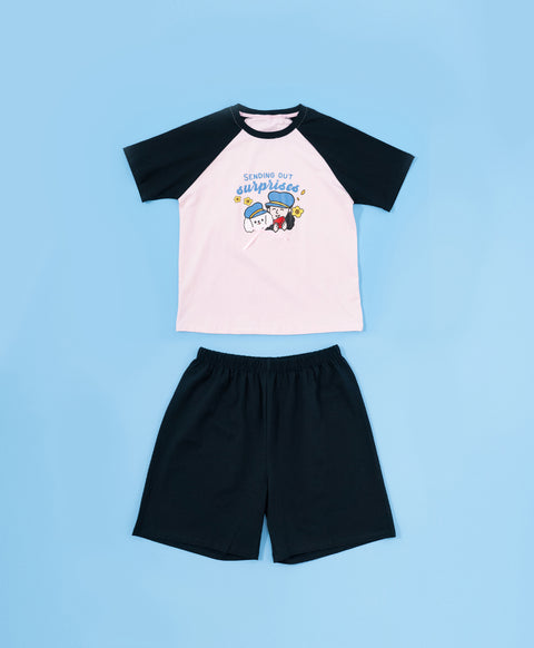 Junior Harmony in London Junior 3/4 Sleeve Top & Shorts Sleep Set