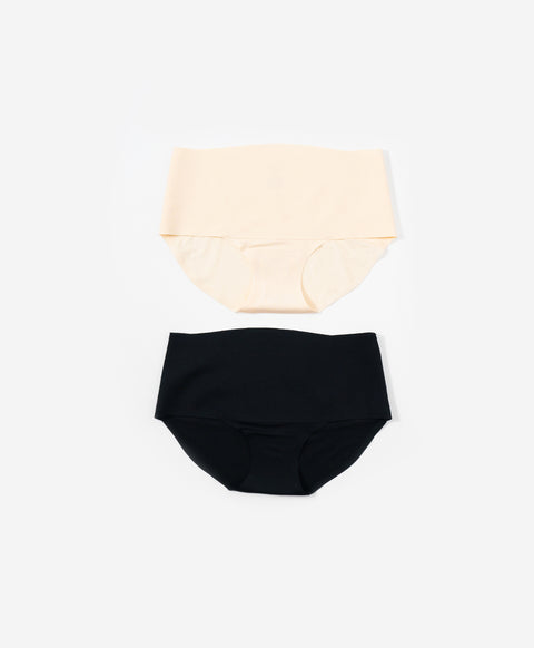 Belly Away Light Tummy Control Laminated Mid Waist Hipster Panties