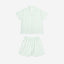 BedMood Cremo Currently Busy Doing Nothing Polyester PJ Short Sleeves Top & Shorts Set - Green