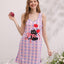 Sweet Cat Bow Bow Sleeveless Polyester Cotton Sleep Dress
