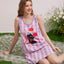 Sweet Cat Bow Bow Sleeveless Polyester Cotton Sleep Dress