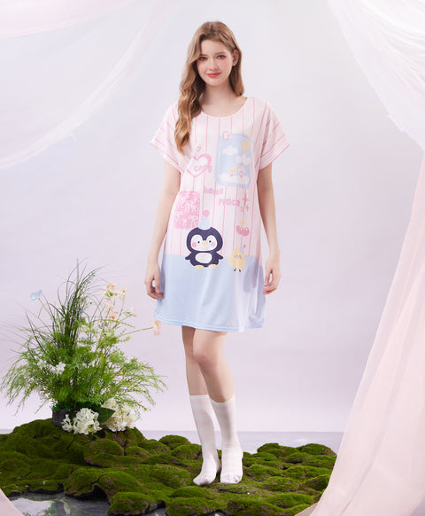 Cozy Home Place Microfiber Short Sleeves Sleep Dress
