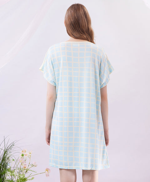 Times To Sleep Microfiber Short Sleeves Sleep Dress