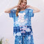 Have a Lovely Day Short Sleeves Microfiber Top & Bottom Sleep Set