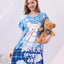 Have a Lovely Day Microfiber Short Sleeves Sleep Dress