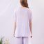 Cute Kitty Short Sleeves Microfiber Top & Bottom Sleep Set
