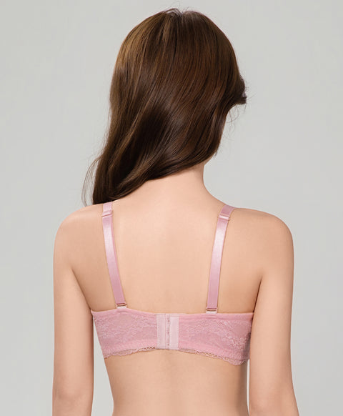 Lace Vintage Full Cup Coverage Underwired Bra (B Cup)