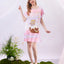 Cute Kitty Microfiber Short Sleeves Sleep Dress