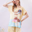 Good Night Short Sleeves Microfiber Top & Bottom Sleep Set