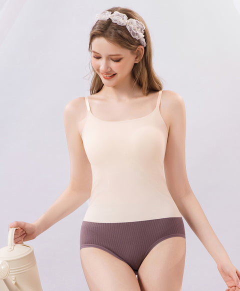 Jacquard Seamless Knit Mid-High Waist Hipster Panties