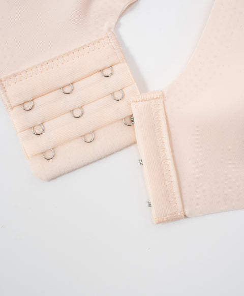 High Coverage Sculpting Side Panel Laminated Wireless Bralette with Back Hooks
