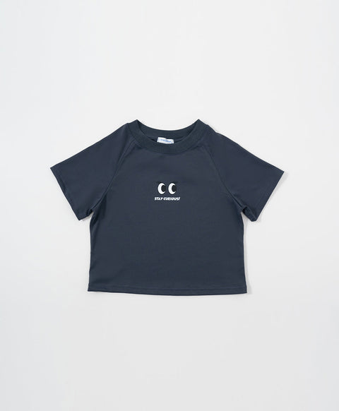Peekaboo Relaxed Fit Raglan Crop Tee