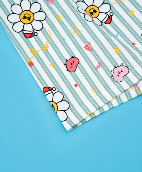 Jolly Smiley Short Sleeves PJ Top & Shorts Set