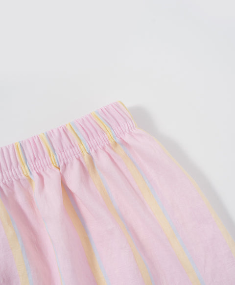 BedMood Cremo Doing Nothing Looks Good On Me Polyester PJ Short Sleeves Top & Shorts Set - Pink