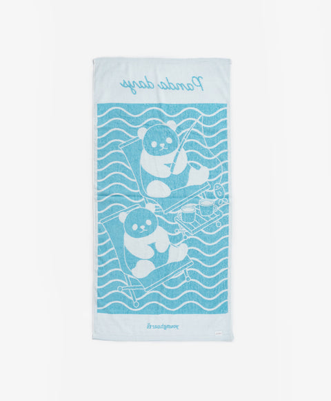 Fishing Panda Graphic Cotton Bath Towel