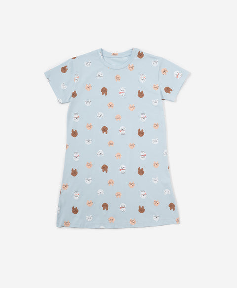 Junior Gentle Harmony Short Sleeves Sleep Dress