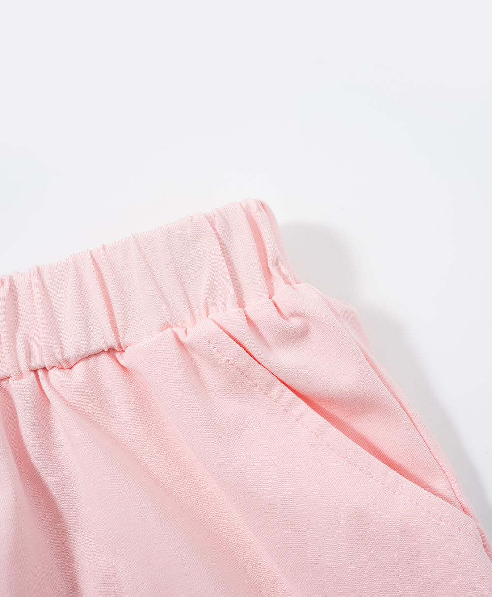 Junior Resort of Hearts Short Sleeves Top & Shorts Sleep Set