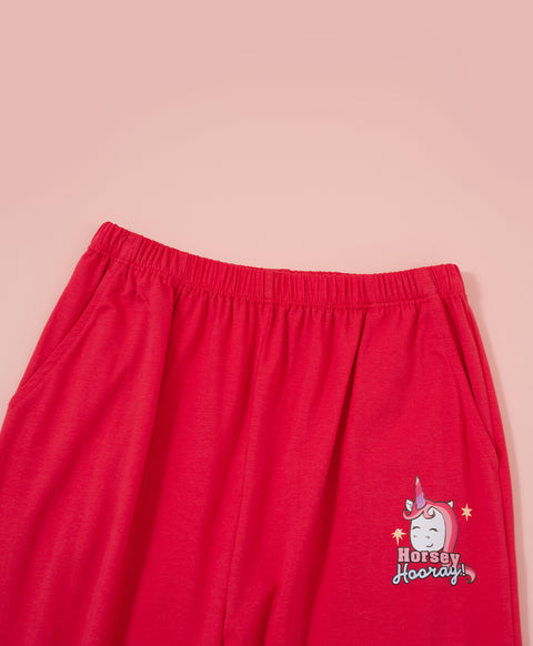 Junior Horsey Hooray! Short Sleeves Top & Pants Set