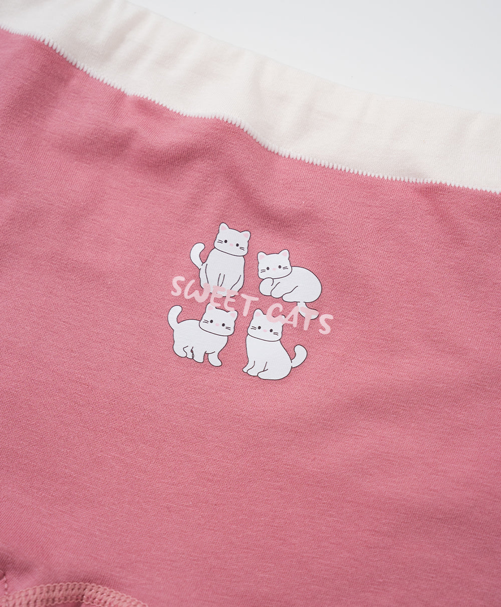 Junior Sweet Cat Cotton Low Waist Boxshorts Panties