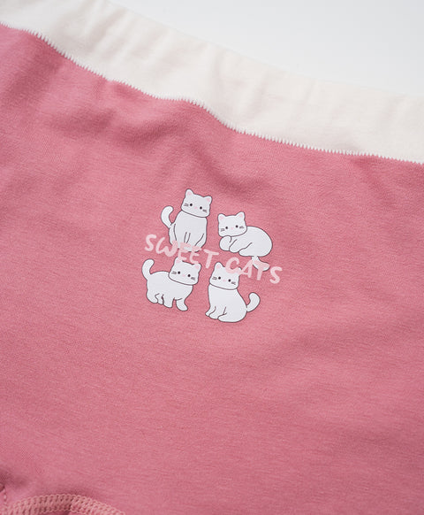 Junior Sweet Cat Cotton Low Waist Boxshorts Panties