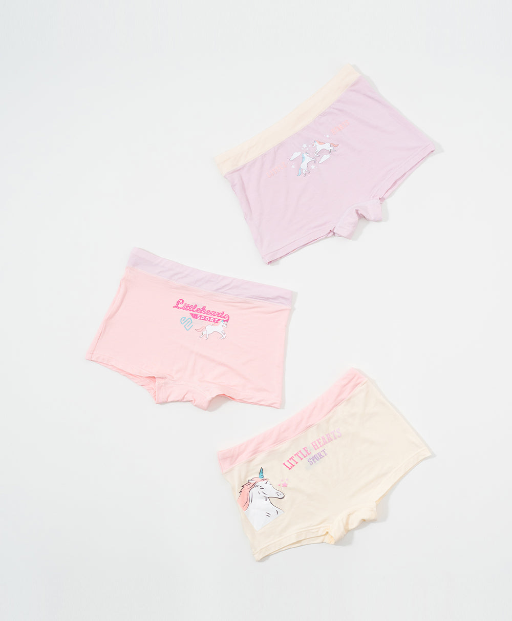 Junior Sporty Unicorn 3pcs Boxshort Panties Pack