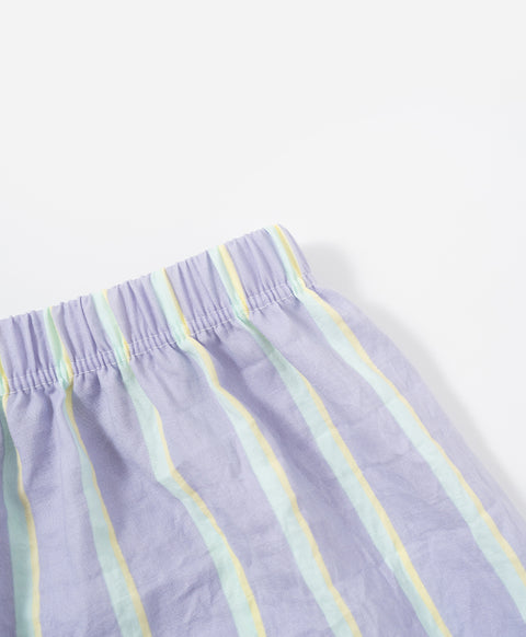 BedMood Cremo Mentally Unavailable. Physically Comfy Polyester PJ Short Sleeves Top & Shorts Set - Purple