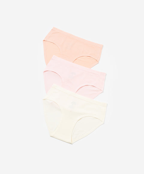 Junior Uniform Buddy Low Waist Mini Seamless Laminated 3pcs Modal Spandex Pack Panties