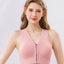 Seamless Knit Sporty Racer-Back V-Neck Front Zip Vest