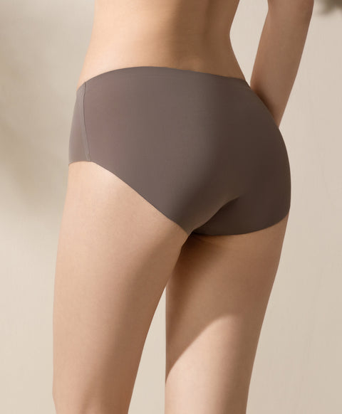 Simple Laminated Low Waist Hipster Panties
